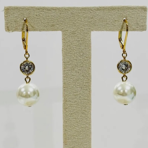 Kate Spade New York Pearls Of Wisdom - Dangle Pearl Rhinestone Drop Earrings - Picture 7 of 11